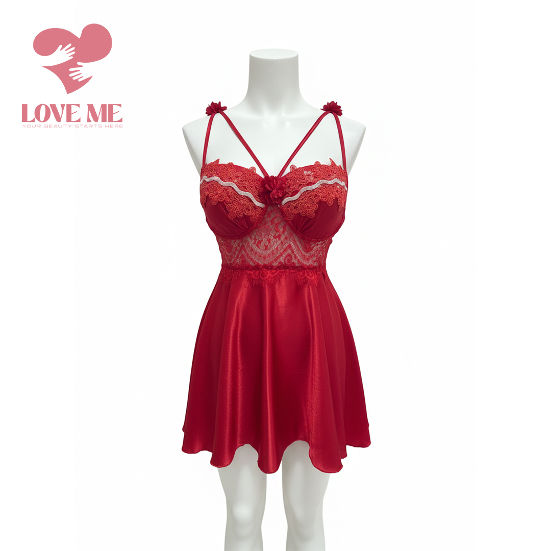 قميص نوم أحمر